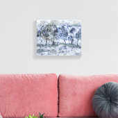 Moderne schilderkunst, winterbos canvas afdruk (Insitu (Woonkamer))