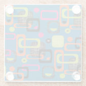 Moderne schimmelige geometrische patronen glazen onderzetter (Achterkant)