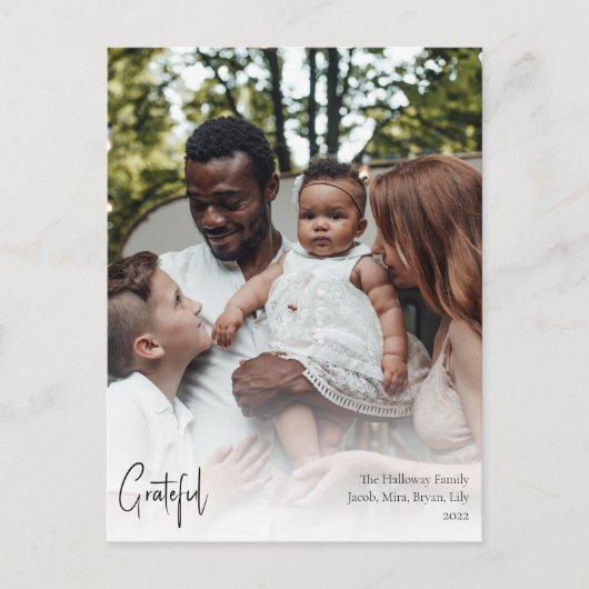 Moderne schitterende volledige verticale foto voor feestdagenkaart (Voorkant)