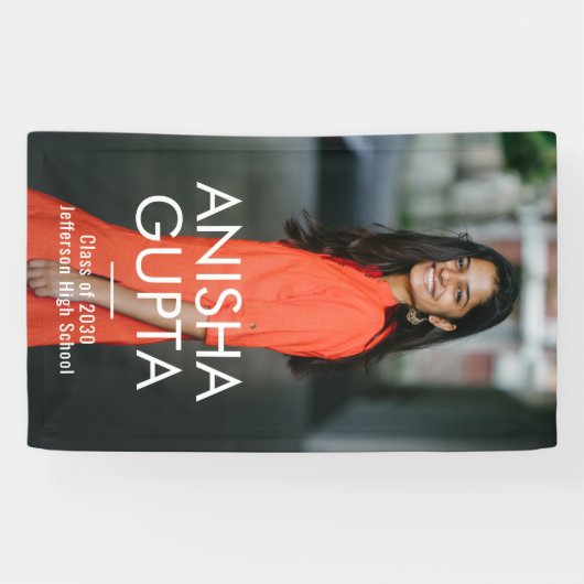 Moderne SCHolar EDITABLE Afstuderen Banner (Horizontaal)