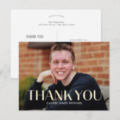 Moderne, schone bewerkbare kleur Dank u Briefkaart (Voorkant / Achterkant)