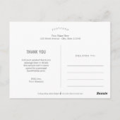 Moderne, schone bewerkbare kleur Dank u Briefkaart (Achterkant)