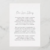 Moderne schone bruiloft folie uitnodiging (Achterkant)