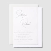 Moderne Schone Bruiloft Vellum Uitnodigingen (Offset)