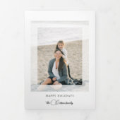 Moderne schone chique vakantiefoto drieluik kaart (Cover)