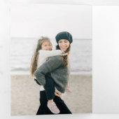 Moderne schone chique vakantiefoto drieluik kaart (Binnenzijde eerst)