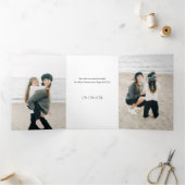 Moderne schone chique vakantiefoto drieluik kaart (Binnen)