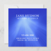 Moderne Schone Elegante Ontwerp Blauwe Eenvoudige  Kaart (Achterkant)