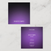 Moderne, schone elegante vormgeving Paarse glin Vierkante Visitekaartje (Voorkant / Achterkant)
