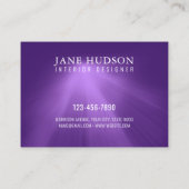 Moderne, schone elegante vormgeving Paarse glin Visitekaartje (Achterkant)