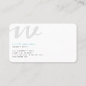 Moderne, schone en geavanceerde minimalistische mo visitekaartje (Achterkant)