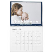 moderne, schone en stijlvolle typografische famili kalender (Feb 2026)