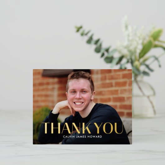 Moderne schone FOLIE Foto: Dank u Briefkaart (Staand Voorkant)