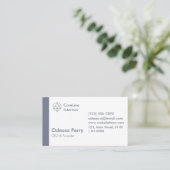 Moderne Schone Geometrische Marine Grijs Regeling Visitekaartje (Staand voorkant)