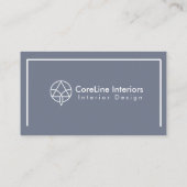 Moderne Schone Geometrische Marine Grijs Regeling Visitekaartje (Achterkant)