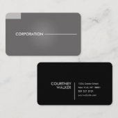Moderne, schone grijze visitekaartjes (Voorkant / Achterkant)