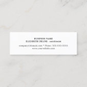 Moderne Schone Groenten Foto Voedingsdeskundige Mini Visitekaartje (Achterkant)