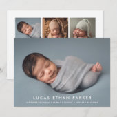 Moderne schone grote foto geboorte aankondiging (Voorkant / Achterkant)