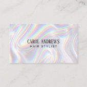 Moderne schone holografische kapper visitekaartje (Achterkant)