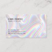 Moderne schone holografische kapper visitekaartje (Voorkant)