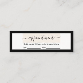 Moderne Schone lay-out Chic Calligraphy Appointmen Mini Visitekaartje