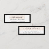 Moderne Schone lay-out Chic Calligraphy Appointmen Mini Visitekaartje (Voorkant / Achterkant)