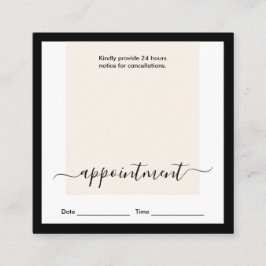 Moderne Schone lay-out Chic-kalligrafie Benoeming Vierkante Visitekaartje