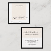 Moderne Schone lay-out Chic-kalligrafie Benoeming Vierkante Visitekaartje (Voorkant / Achterkant)