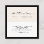 Moderne Schone lay-out Chic-kalligrafie Benoeming Vierkante Visitekaartje (Achterkant)