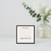 Moderne Schone lay-out Chic-kalligrafie Benoeming Vierkante Visitekaartje (Staand voorkant)