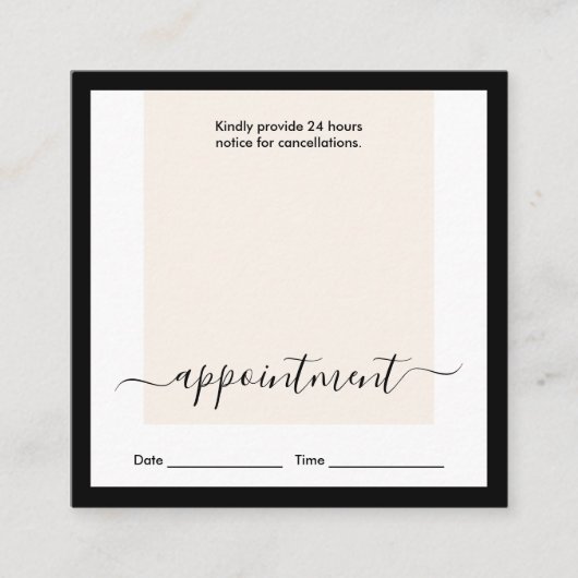 Moderne Schone lay-out Chic-kalligrafie Benoeming Vierkante Visitekaartje (Voorkant)