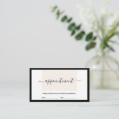 Moderne Schone lay-out Chic-kalligrafie Benoeming Visitekaartje (Staand voorkant)