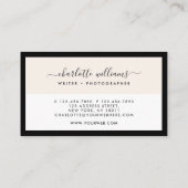 Moderne Schone lay-out Chic-kalligrafie Benoeming Visitekaartje (Achterkant)
