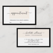 Moderne Schone lay-out Chic-kalligrafie Benoeming Visitekaartje (Voorkant / Achterkant)