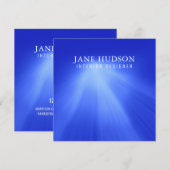 Moderne, schone, luxe design blauw vlak kaart (Voorkant / Achterkant)