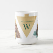 Moderne schone minimalistische kerstboomfoto koffiemok (Center)