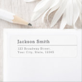 Moderne, schone minimalistische retouradreslabel etiket (Insitu)