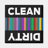 Moderne schone of vuile vaatwasser magneet (Voorkant)