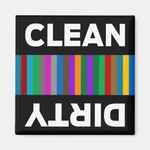 Moderne schone of vuile vaatwasser magneet