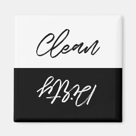 Moderne Schone of Vuile vaatwasser Magneet