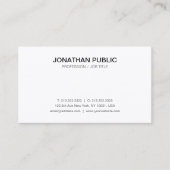 Moderne Schone Plain Professioneel Verfijnd Visitekaartje (Voorkant)