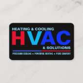 Moderne Schone Professionele HVAC-diensten Visitekaartje (Voorkant)