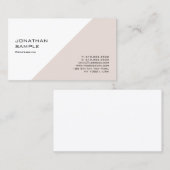 Moderne, schone, professionele vormgeving beige wi visitekaartje (Voorkant / Achterkant)