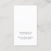 Moderne Schone Schaakstukken Coach Visitekaartje (Achterkant)