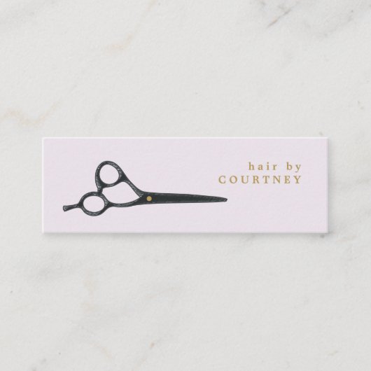 Moderne, schone schaar mini visitekaartje (Voorkant)