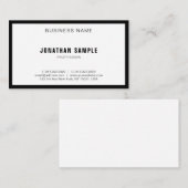 Moderne, schone vormgeving elegant zwart-wit BW-sc Visitekaartje (Voorkant / Achterkant)