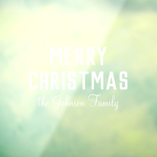 Moderne schone witte vrolijke kersttekst raamsticker (Vel 3)