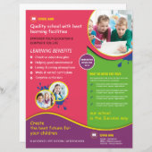Moderne School Admission Flyer Sjabloon (Voorkant / Achterkant)