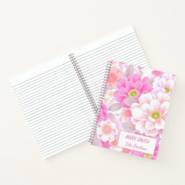 Moderne School Bloemen Notitieboek