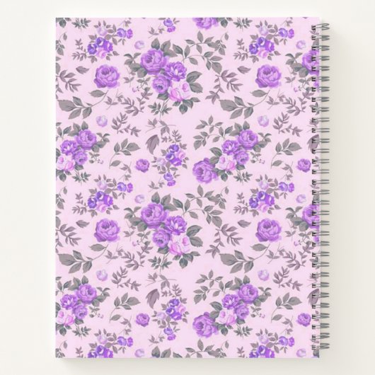 Moderne School Bloemen Notitieboek (Achterkant)